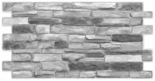 3D obkladový omyvatelný panel PVC Břidlice šedá (498x980)